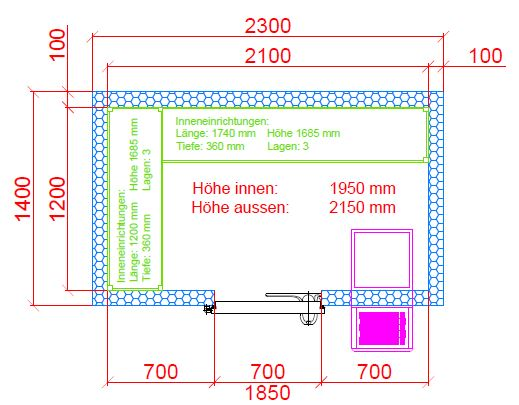 Minuskühlzelle DIN-Links