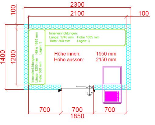 Pluskühlzelle DIN-Links